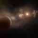 One possible explanation for the irregular dimming is that the star is stripping away the material from a nearby planet. (Credit: NASA’s Goddard Space Flight Center/CI Lab)